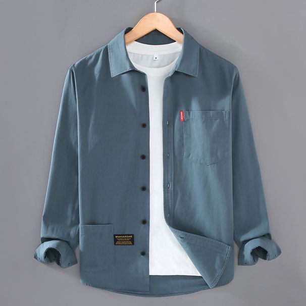 Cotton Shirt Men's Long Sleeved Spring And Autumn Casual Shirt Workwear Jacket Men's Outdoor Versatile_viptrois.com