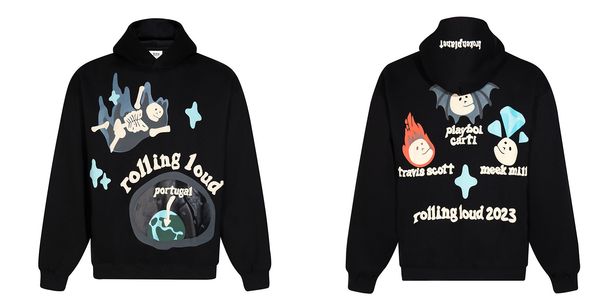 Men's Hoodies Hot Selling Clothing Fashion Overalls High Street Fun Print And Plush Loose Design, Hoodie With Trendy Label_viptrois.com