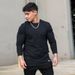Men's Clothing New 200g Double Sided High Elastic Long Sleeved Tights Fitness Sports Leisure Breathable Water Absorbent Jacket_viptrois.com