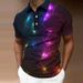 2025d Polo Shirt Men's Button Collar 3D Digital Print Plus Size Sailboat Turn-down Street Short Sleeve_viptrois.com