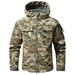 Soft Shell Jacket Top Men's Jacket Tooling Loose Functional Jacket Jacket Men's Camouflage Hooded_viptrois.com