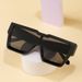 Fashion High-end One-piece Black Large-frame Square UV-proof Sunglasses, New Trendy Women's Sunglasses_viptrois.com