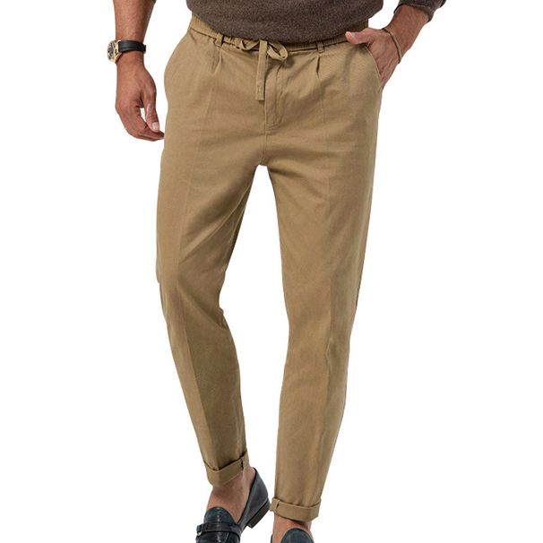 Men's Clothing Men's Casual Pants Spring Summer Fashion Business Style Versatile For Formal & Casual Sports Knitted_viptrois.com