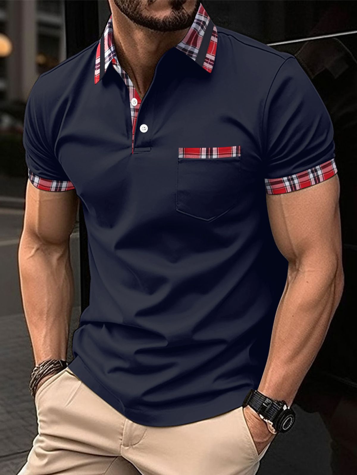 Men's Clothing Short Sleeved Polo Shirt Premium Feel Quick Drying Loose Fit Summer Sports_viptrois.com