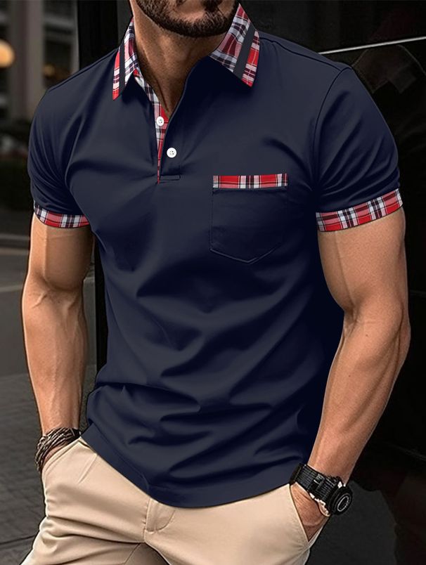 Men's Clothing Short Sleeved Polo Shirt Premium Feel Quick Drying Loose Fit Summer Sports_viptrois.com