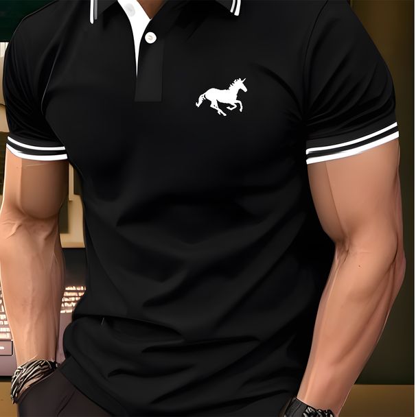 Men's Clothing New Men's T Shirt Classic Short Sleeve Polo Shirt Summer Tops Casual T Shirt Button Lapel Oversized_viptrois.com