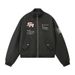2025 New American Street Style Embroidered Letter Pleated Flight Loose Spring Baseball Jacket Top_viptrois.com