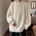 Soft And Plush Sweater For Boys, Soft And Knitted Sweater For Teenagers, Solid Color Sweater For Boys_viptrois.com