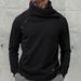 Men's British Style Stacked Neck Long Sleeve Sweater Light Fleece Lined Slim Fit Stretchable Winter Pullover_viptrois.com