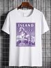 Vintage 1958 Icelandic Horse Postage Stamp T Shirt Versatile Slightly Breathable Comfortable Homme Stretched Graphic Summer Casual_viptrois.com