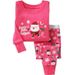 Children's Christmas home suit Cute Santa print pajama pants_viptrois.com