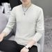 Spring And Inner Wear Youth Trend Slim Fit Knitted Thin Base Shirt Men's Sweater Autumn Top_viptrois.com