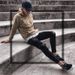 Loom Cross-Border Exclusive Jeans New Black Ripped Stretch Zipper Men's Skinny Pants European And American Trend_viptrois.com