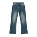 Men's Retro Washed Straight Leg Jeans Slight Flare Casual Denim Pants Vintage Blue Black Clay for Teen Boys_viptrois.com