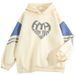 Spring And Autumn New Color Block High-End HTH Hotter Than Hell Cool Internet Celebrity Long Sleeve Sweatshirt_viptrois.com