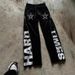Men's Clothing Print Pattern Multi Zipper Slit Double Layer Casual Trousers_viptrois.com