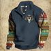 3D Printed Stand Collar Polo Hoodie – Trendy Men's Streetwear Pullover With Digital Art | Hip-Hop & Casual Outdoor Wear_viptrois.com