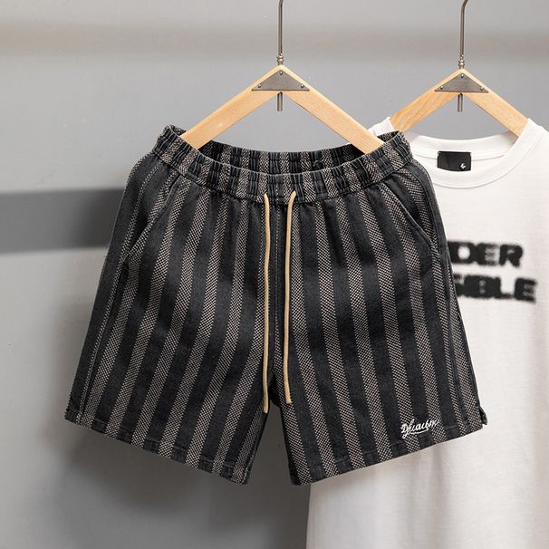 Men's Clothing Beach Pants Thin Summer Three Quarter Pants Trend New Loose Color Matching Casual Sports Men's Fashion Shorts_viptrois.com