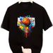 Basketball 2D Mesh Short Sleeve T Shirt Round Neck Short Sleeve Trendy Brand Youth Boys And Girls Clothing Wholesale_viptrois.com