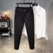 Men's Clothing high street slim jeans Internet celebrity starry sky hot diamond black versatile small feet men's brand starry sky pants_viptrois.com