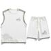 Men's Summer Cool Breathable Sleeveless T-Shirt And Shorts Two-Piece Set Plus Size Fashion Sports Casual Outfit_viptrois.com