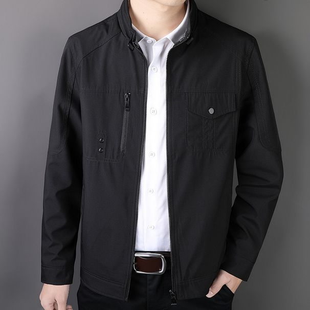 CT Spring And Autumn New Men's Jacket Plus Size Business Thin Casual Solid Color Dad Formal Wear_viptrois.com