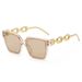 Large Frame For Women Trendy Hot Girl Concave Shape Slimming Fashionable Personality Sunglasses_viptrois.com