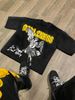 Men's Clothing New Cross Border Men's Summer Street Style Angel Print Black Short Sleeved T Shirt_viptrois.com