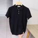 Men's Clothing Short Sleeved Polo Shirt Men's Summer New Solid Color Ice Silk Lapel Half Sleeved T Shirt_viptrois.com
