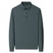 Nordmann Live Cross-Border Wholesale Middle-Aged Men's Long Sleeve T-Shirt Polo Autumn Winter Fleece Lined Thickened Warm Dad_viptrois.com