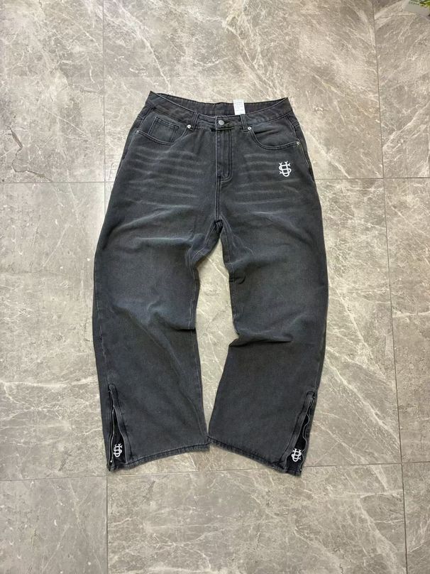 Men's Clothing 25th Autumn European And American Men's Retro Washed Embroidered Straight Jeans_viptrois.com