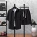 Men's Clothing Men's Casual Short Sleeve Shirt & Shorts Set - Breathable Summer Outfit, Slim Fit, Comfortable Polyester Blend, Trendy Streetwear_viptrois.com