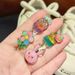 Kids Shoe Charms - Glitter Princess & Ice Cream Bunny Decor With Rainbow Clips (Detachable Shoe Accessories For Girls)_viptrois.com