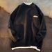 Men's Clothing fashion brand two piece white sweater salt autumn version trend loose lazy style knitted sweater winter_viptrois.com