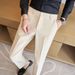 High-end Business Casual Trousers Men's Clothing Spring And Autumn 2025 New Korean Version Slim-fitting And Drooping Light Luxury Nine-point Pants_viptrois.com