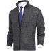 Men's Clothing Autumn And Winter New Men's Stand Collar Fashion Cardigan Fine Needle Sweater Jacket Large Size Sweater Men_viptrois.com