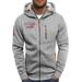 Men's Zip-Up Hoodie – Lightweight Sportswear With Breathable Polyester, Relaxed Fit & Adjustable Drawstring (5 Colors, S-XXXL)_viptrois.com