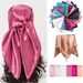 New Satin Women's Pure Color Headscarf Silk Solid Color 90 Satin Professional Stewardess Square Scarf Yw102_viptrois.com