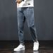 Men's Jeans Men's Autumn 2024 Korean Version Men's Harlan Loose Jeans Youth Trousers Wholesale Trend Straight_viptrois.com