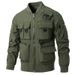 "Men's Tactical Bomber Jacket – Waterproof Military Flight Coat With Utility Pockets (M-6XL, Black/Army Green/Khaki/Navy)"_viptrois.com
