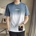 Clearance Leak-picking ~ High-end Gradient Color Ice Silk Short-sleeved Men's T-shirt Summer Thin Quick-drying Breathable Half-sleeve Bottoming Shirt_viptrois.com