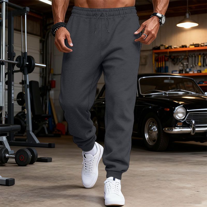 Men's Casual Jogger Pants - Lightweight Workout Tapered Sweatpants, Elastic Cuff, Drawstring Waist, Breathable & Stretchy For Gym, Running, Daily Wear_viptrois.com