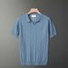 Men's Clothing Fashion Knitted T Shirt Summer Niche Breathable Short Sleeved Polo Shirt Loose Half Sleeved Top_viptrois.com