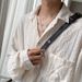 Men's Luxury Minimalist Lace-Up Shirt - Oversized Long Sleeve Blouse With Deconstructed Collar (M-3XL, Polyester, Unisex Streetwear Chic)_viptrois.com