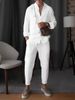Men's Clothing European And American New Men's Casual Sports Long Sleeved Trousers Two Piece Suit Light Mature Simple Beach Men's Suit_viptrois.com