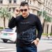 Large Size Men's Spring And Autumn Chinese Landscape Printed T-Shirt Men's Loose Elastic V-Neck Long Sleeve T-Shirt Men's Bottom Shirt_viptrois.com