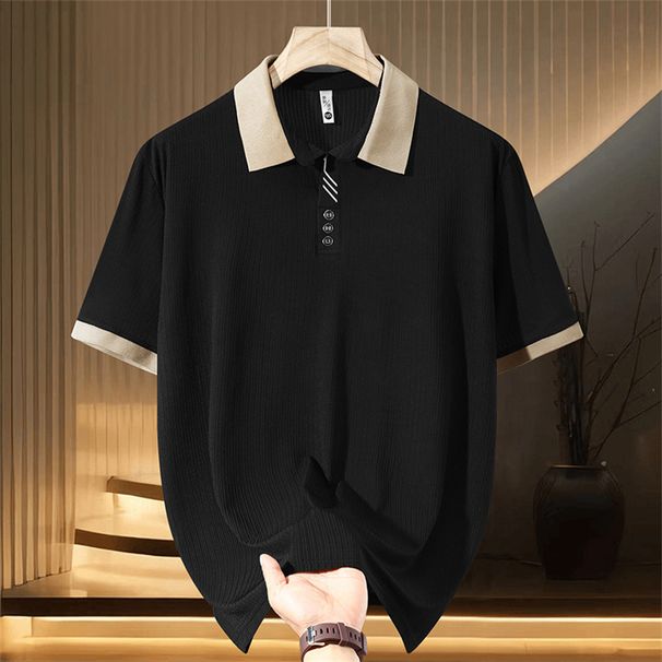 Polos De Talla Grande 13XL 10XL, Polos De Manga Corta De Verano Para Hombre, Polos De Color Contrastante Para Hombre, Talla Grande 13XL_viptrois.com