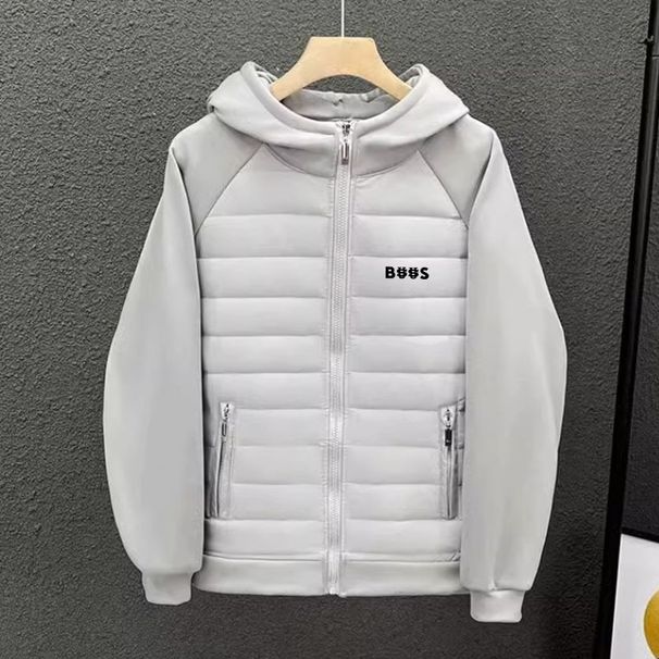 Men's Clothing Men's Basic Patchwork Cotton Coat Trendy Brand Cropped Style US Combination Letter Jacket_viptrois.com