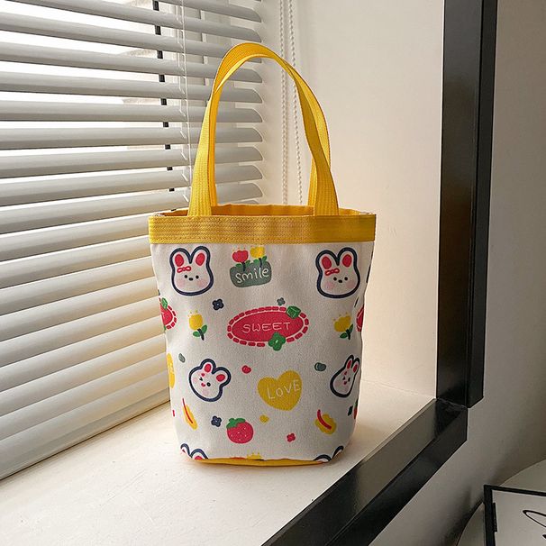 Women’s Bags Canvas Bag Tote Bag Office Worker Lunch Box Bag Cartoon Cute Bucket Small Bag Original Lunch Bag_viptrois.com