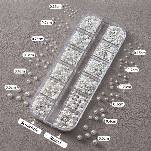 Beauty & Health 12 Grid Pearl Nail Accessories Full Circle Semi Circular 1.5 5mm Full Set Mixed Japanese Nail Three Dimensional Nail Drill_viptrois.com